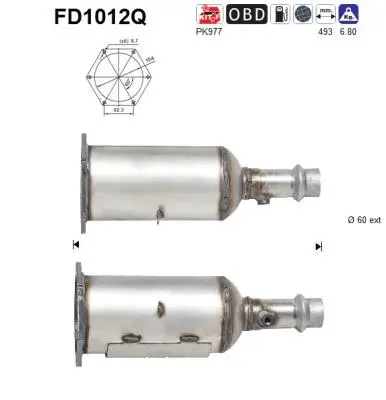 Soot/Particulate Filter, exhaust system (FD1012Q)