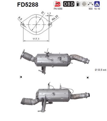 Soot/Particulate Filter, exhaust system (FD5288)