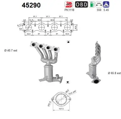 Catalytic Converter (45290)