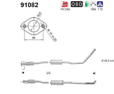 Catalytic Converter (91082)