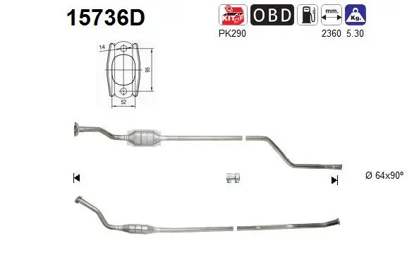 Catalytic Converter (15736D)