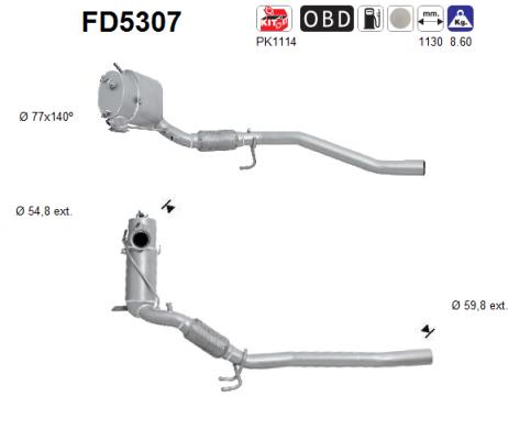 Soot/Particulate Filter, exhaust system (FD5307)