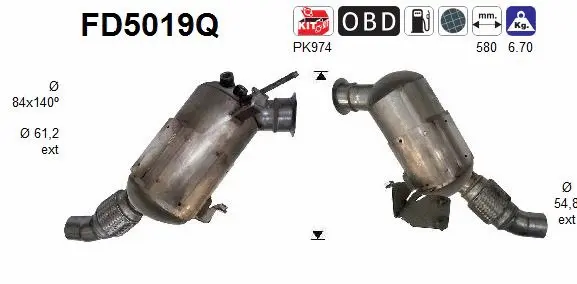 Soot/Particulate Filter, exhaust system (FD5019Q)