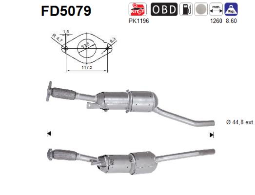 Soot/Particulate Filter, exhaust system (FD5079)