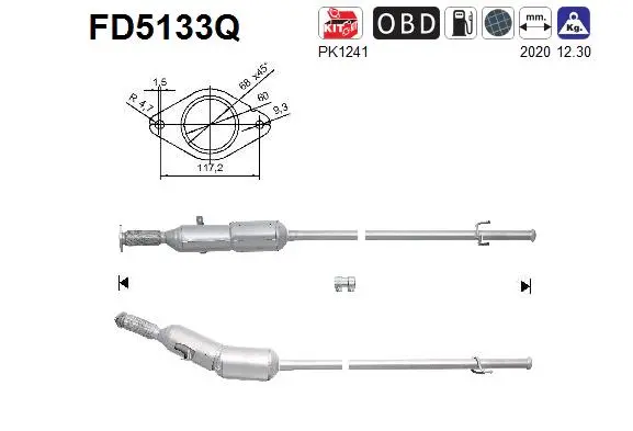 Soot/Particulate Filter, exhaust system (FD5133Q)
