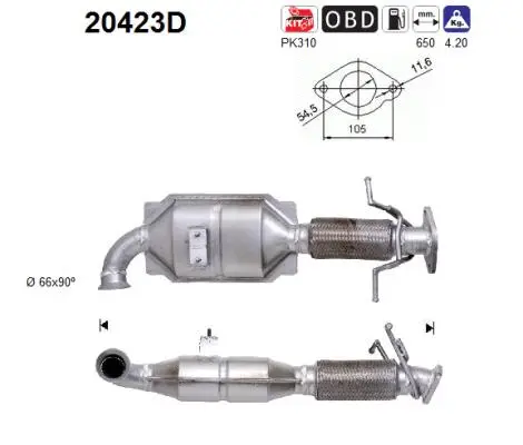 Catalytic Converter (20423D)
