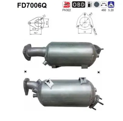 Soot/Particulate Filter, exhaust system (FD7006Q)