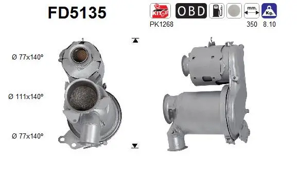 Soot/Particulate Filter, exhaust system (FD5135)