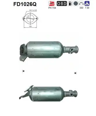 Soot/Particulate Filter, exhaust system (FD1026Q)