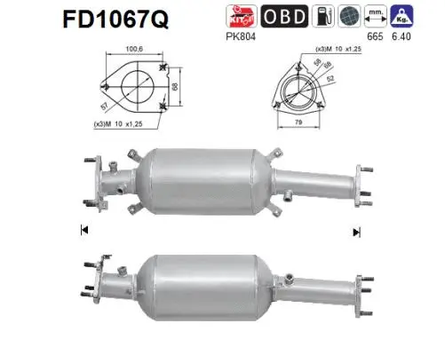 Soot/Particulate Filter, exhaust system (FD1067Q)