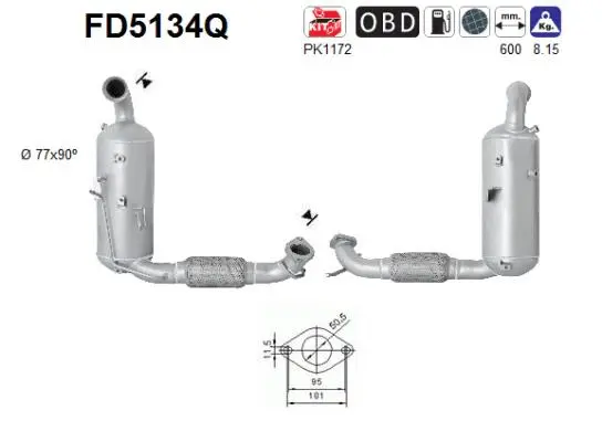 Soot/Particulate Filter, exhaust system (FD5134Q)