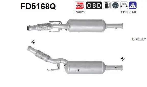 Soot/Particulate Filter, exhaust system (FD5168Q)