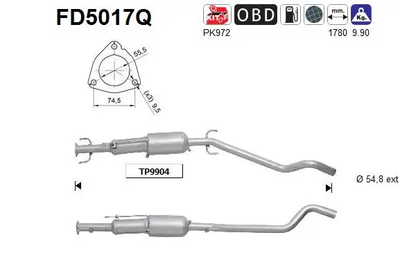 Soot/Particulate Filter, exhaust system (FD5017Q)