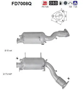 Soot/Particulate Filter, exhaust system (FD7008Q)