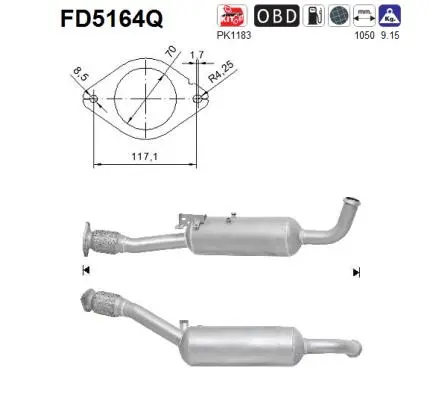 Soot/Particulate Filter, exhaust system (FD5164Q)