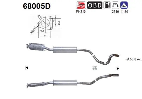 Catalytic Converter (68005D)
