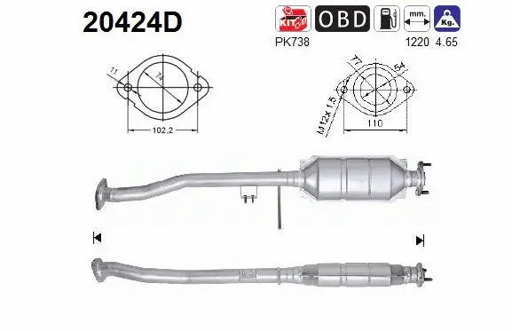 Catalytic Converter (20424D)