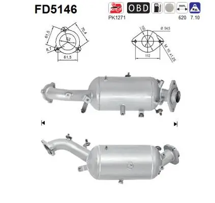 Soot/Particulate Filter, exhaust system (FD5146)