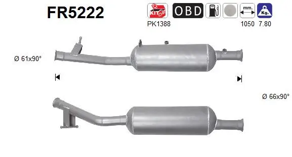 Soot/Particulate Filter, exhaust system (FR5222)