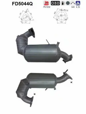 Soot/Particulate Filter, exhaust system (FD5044Q)