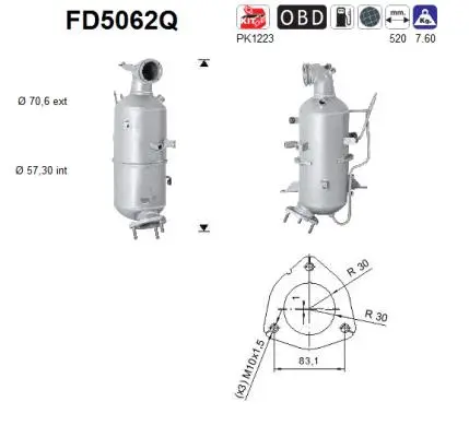 Soot/Particulate Filter, exhaust system (FD5062Q)