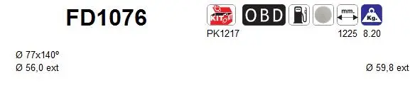 Soot/Particulate Filter, exhaust system (FD1076)