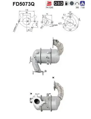 Soot/Particulate Filter, exhaust system (FD5073Q)