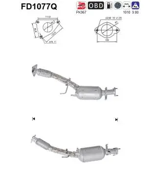 Soot/Particulate Filter, exhaust system (FD1077Q)