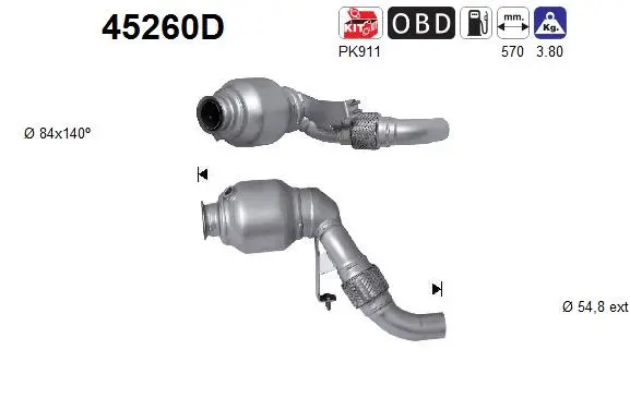 Catalytic Converter (45260D)