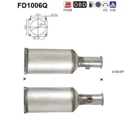 Soot/Particulate Filter, exhaust system (FD1006Q)