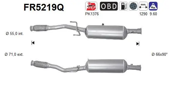 Soot/Particulate Filter, exhaust system (FR5219Q)