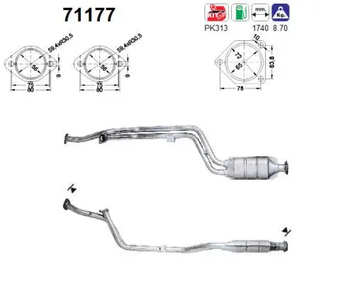 Catalytic Converter (71177)