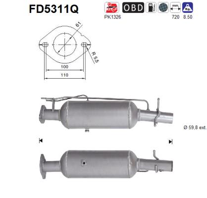 Soot/Particulate Filter, exhaust system (FD5311Q)