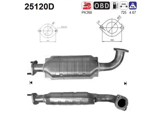Catalytic Converter (25120D)