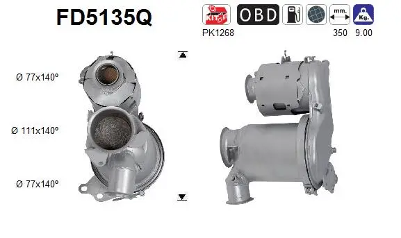 Soot/Particulate Filter, exhaust system (FD5135Q)