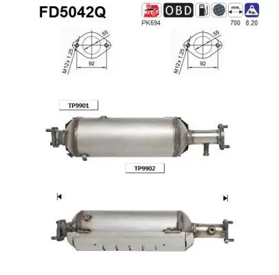 Soot/Particulate Filter, exhaust system (FD5042Q)