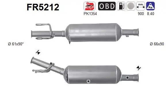 Soot/Particulate Filter, exhaust system (FR5212)