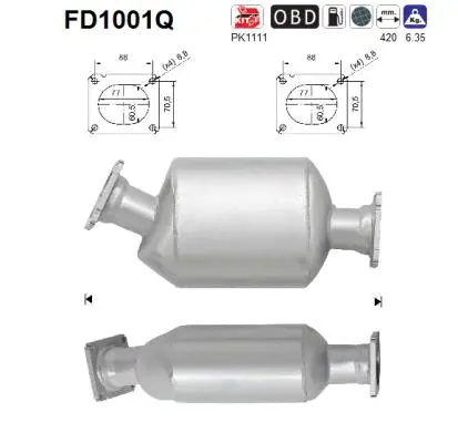 Soot/Particulate Filter, exhaust system (FD1001Q)
