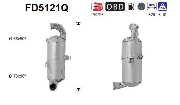 Soot/Particulate Filter, exhaust system (FD5121Q)