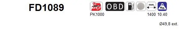 Soot/Particulate Filter, exhaust system (FD1089)