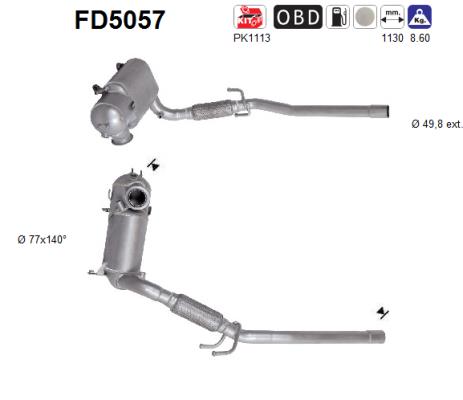 Soot/Particulate Filter, exhaust system (FD5057)