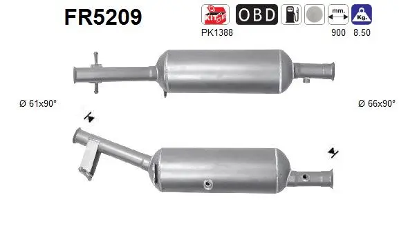 Soot/Particulate Filter, exhaust system (FR5209)