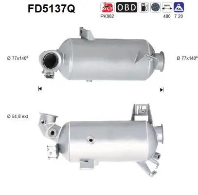 Soot/Particulate Filter, exhaust system (FD5137Q)
