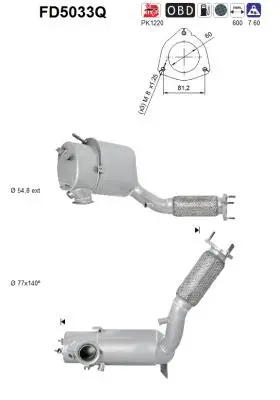 Soot/Particulate Filter, exhaust system (FD5033Q)