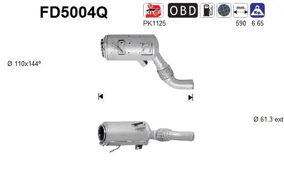 Soot/Particulate Filter, exhaust system (FD5004Q)