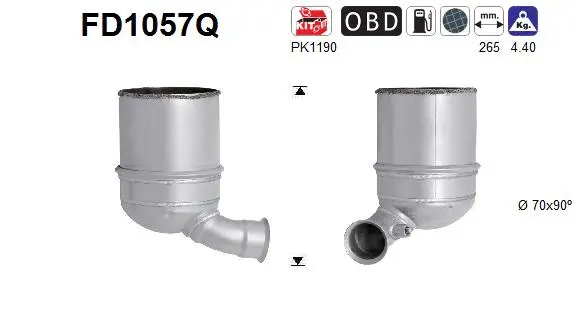 Soot/Particulate Filter, exhaust system (FD1057Q)