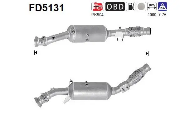 Soot/Particulate Filter, exhaust system (FD5131)