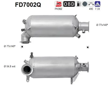 Soot/Particulate Filter, exhaust system (FD7002Q)