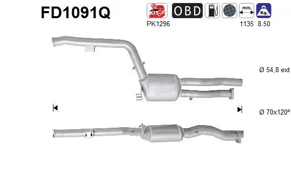 Soot/Particulate Filter, exhaust system (FD1091Q)