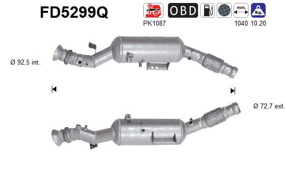 Soot/Particulate Filter, exhaust system (FD5299Q)